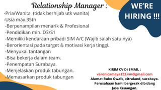 Gambar KSU Gwalk Posisi Relationship Manager