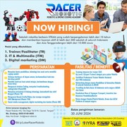 Gambar PT RACER ROBOT INDONESIA Posisi Trainer, IT, Digital Marketing